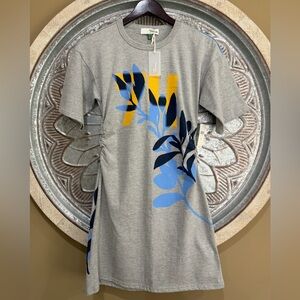 DP- by Anthropologie Short sleeve Mini T-Shirt Graphic Dress - Stretchy